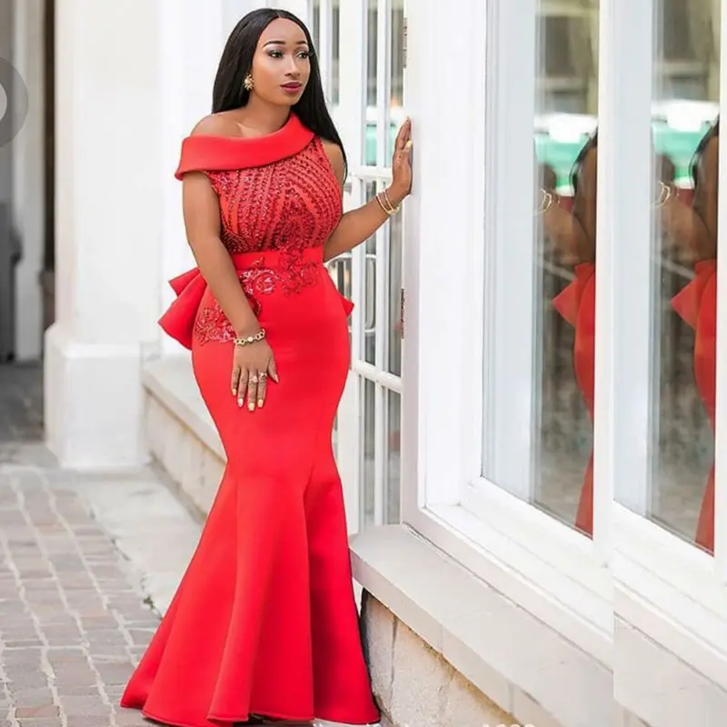 

African Dresses For Women Special Offer Sale Cotton 2018 New robe de soiree mermaid Sexy RUFFLE Dress elegant africa Clothing