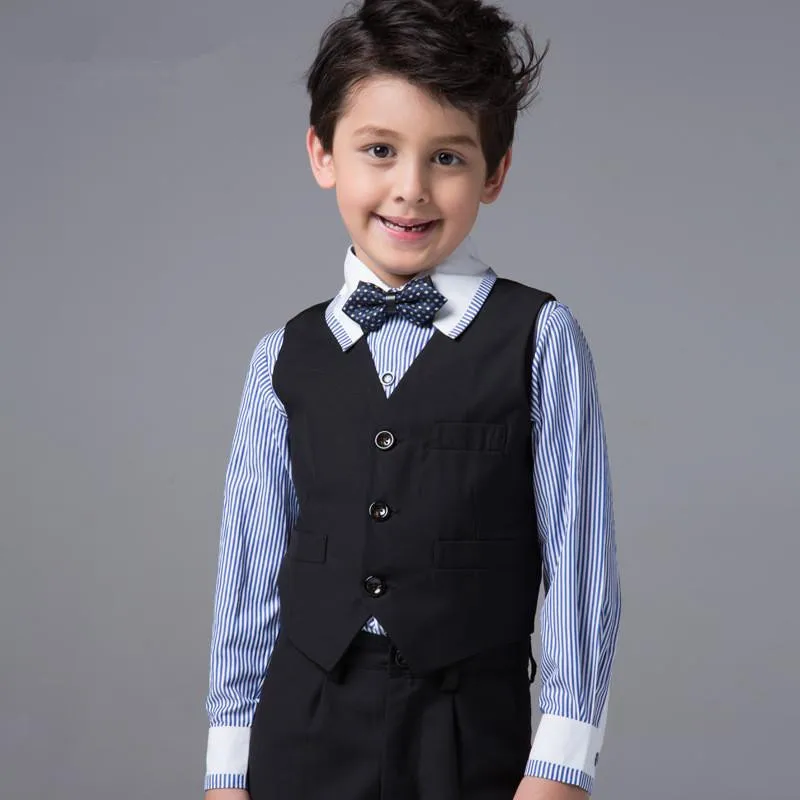 2017 SexeMara The Boy Suit Vest Suit Black Waistcoat Baby Boys Groom