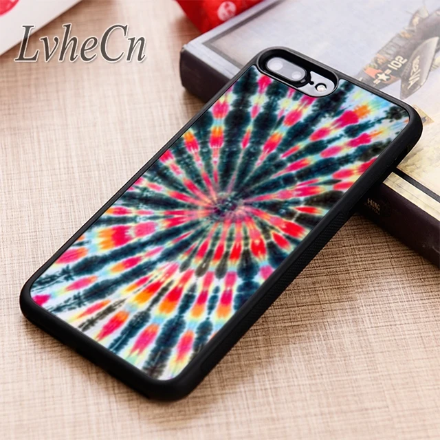 

LvheCn Tie Dye Design phone Case cover For iPhone 6 6S 7 8 X XR XS max 5 5S SE Samsung Galaxy S5 S6 S7 edge S8 S9 Plus
