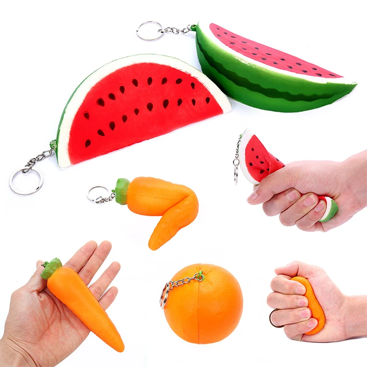 Squeeze Squishy Watermelon Slow Rising Simulation Stress Stretch Bread squish Fruit toy kids toys christmas free shipping