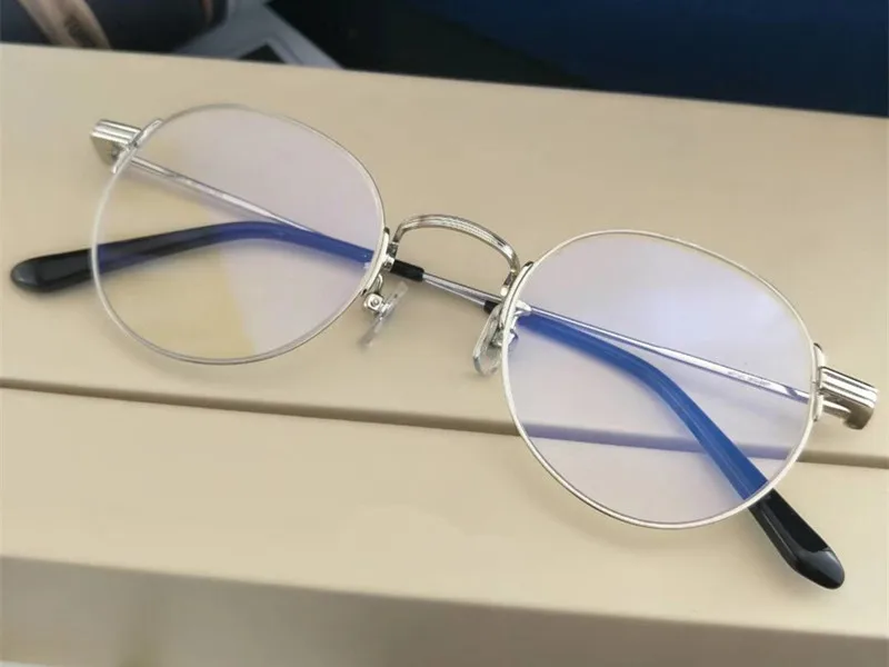 Новая мода Титан очки Для мужчин сверхлегкий близорукость круглый КР оптический рамка бренд очки - Цвет оправы: silver