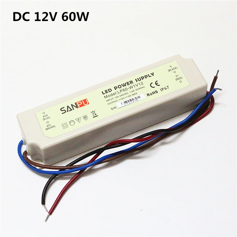 DC 12V 20W 35W 60W 75W 100W переключатель питания AC Светодиодный драйвер адаптер