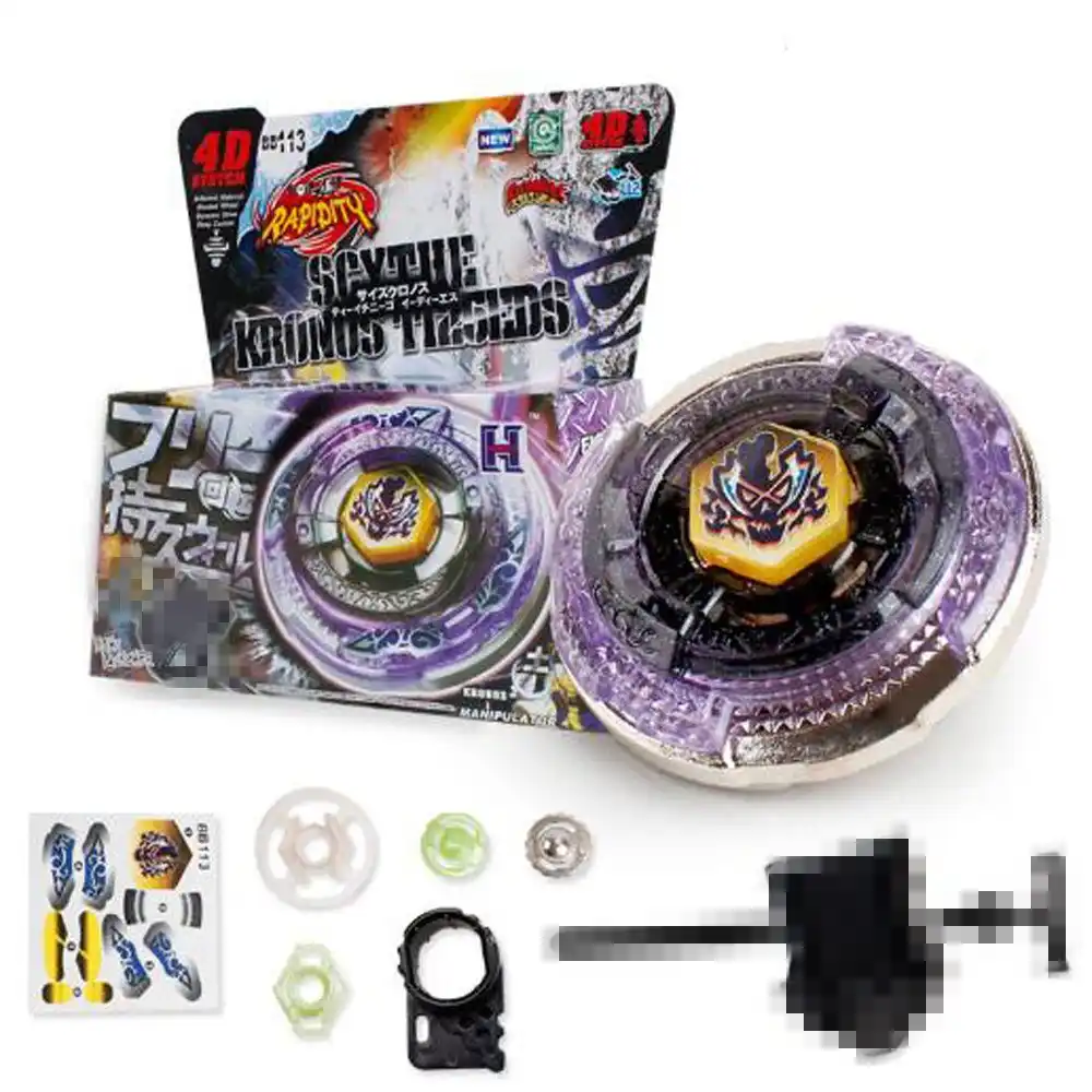 Beyblades #BB113 JAPANESE Metal Fusion Starter Set Scythe Khronos T125EDS 4D
