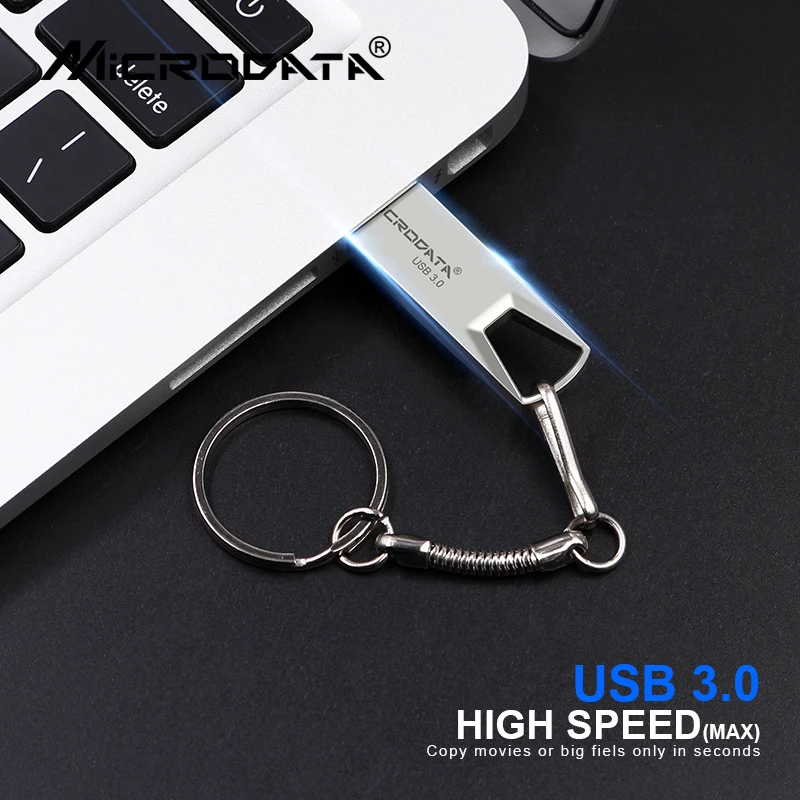 Высокоскоростная USB 3 0 металлическая Флешка 16 ГБ 32 64 Гб 128 Водонепроницаемая usb