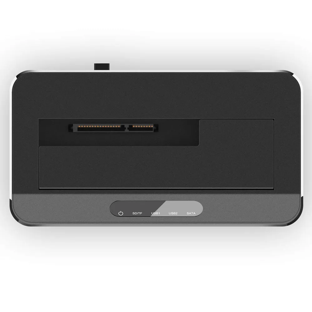 external hard drive box External 2.5"/3.5" USB 3.0 5Gbps SATA Hard Drive Docking Station HDD SSD Box With 2 x USB 3.0 Hub TF/SD Card Reader Support UASP hard disk box 3.5