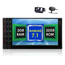 Free Front&Backup Cameras!! Car Stereo 2 din 7 Inch Android 7.1 GPS Navigation Autoradio Bluetooth Support Wifi/USB/SD Head Unit