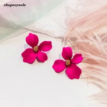 ¡Novedad de 2019! bonitos pendientes de flores de estilo coreano para mujer, bonitos pendientes de moda para mujer, pendientes coloridos de joyería al por mayor