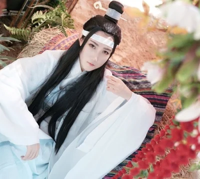 Lan Wangji Косплей гроссмейстер демонического культивирования костюм Хана Guangjun взрослый Mo Dao Zu Shi костюм полный комплект