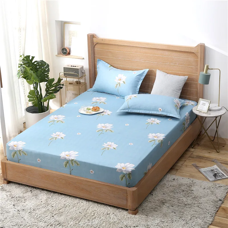 Bed Sheet On Elastic Band Fitted Sheet On Mattress Covers Double Single Size Bed Linen45