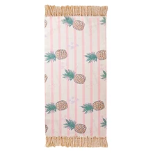 Хлопок ручная работа кисточки принт фрукт ананас коврик для внутреннего/наружного кресла диване пикника Кемпинг пляж пол коврик