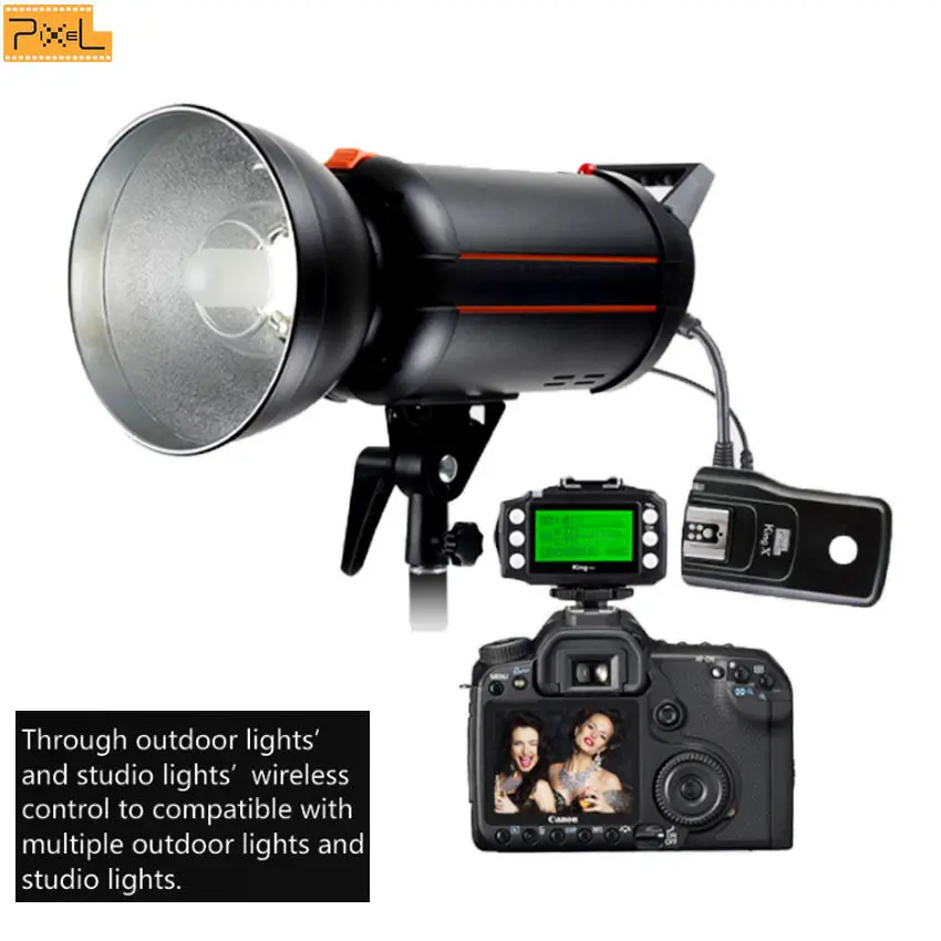 Pixel King Pro Беспроводной TTL HSS светодиодный экран комплект вспышки триггера