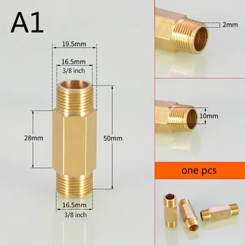 

3/8 inch 1/2 inch Double Male Thread Copper fittings Brass straight pipe Lengthen Connection Adapter Connector