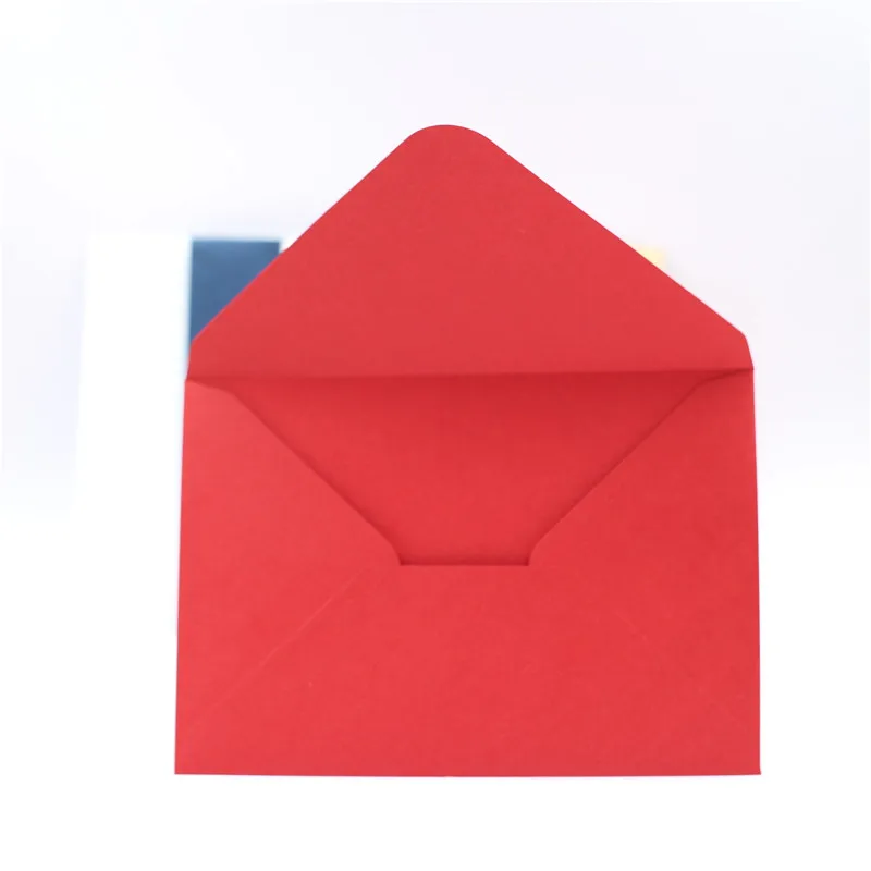 Прямая 3X Свадебные/открытка-приглашение конверты цвета слоновой кости/красный/ремесло/темно-синий 195*135 мм/160x160 мм - Цвет: red