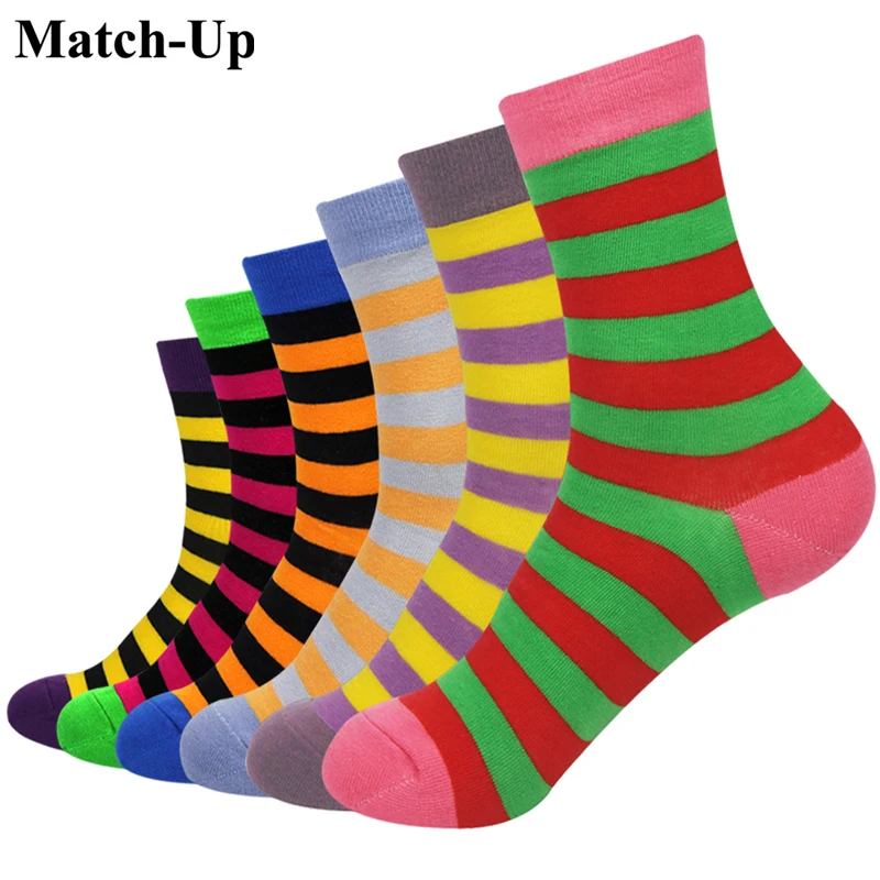 

Match-Up Girl Combed Cotton Brand Socks woman Funny Cotton Socks (6 Pairs/lot)
