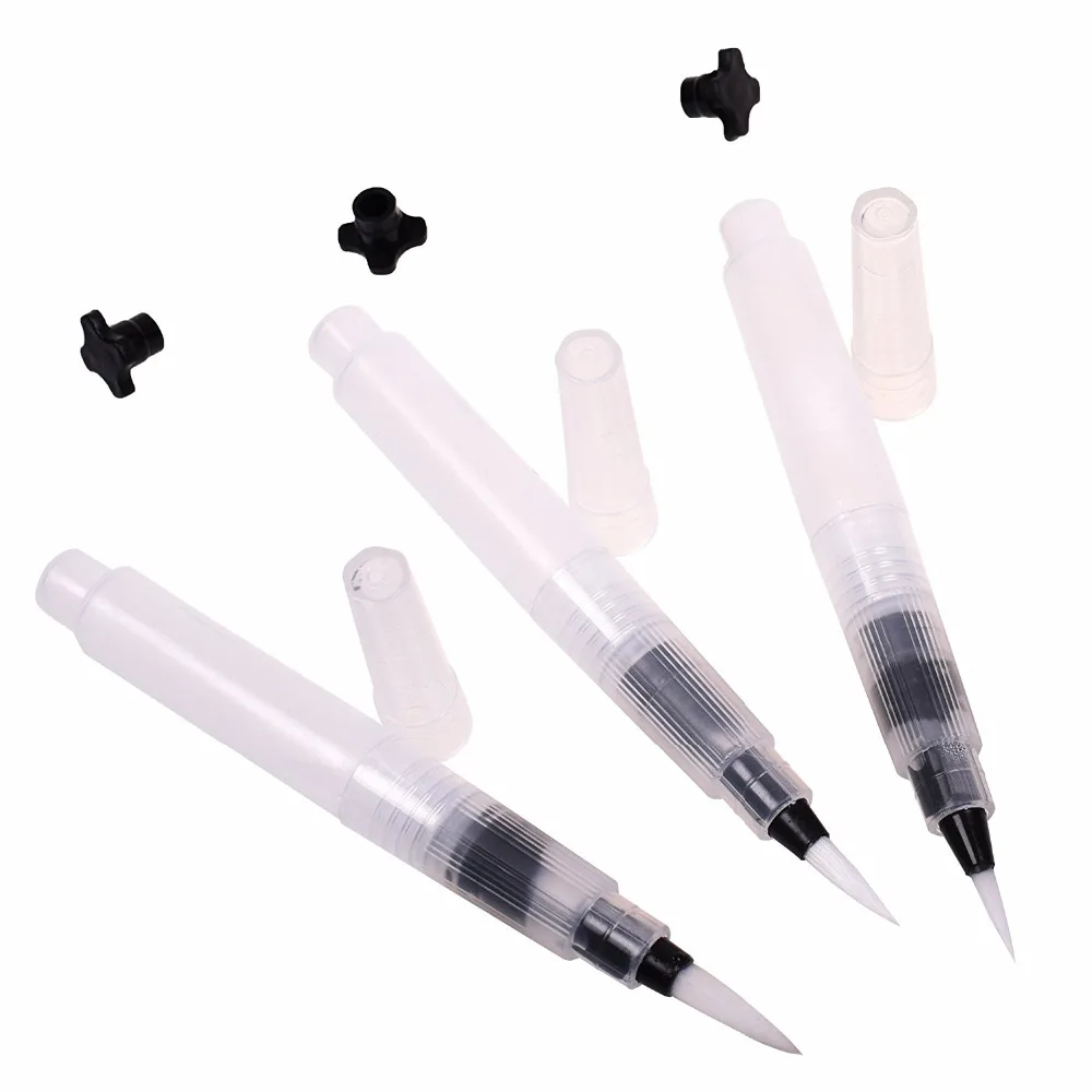 

XRHYY 3 PCS Different Size Water Brush Watercolor Pens Art Paint Brush (12cm Length)