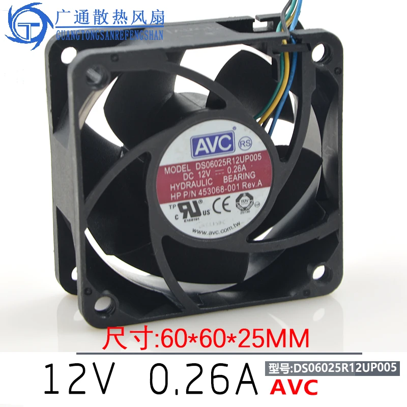 6025 12 v 0 26 A четырехпроводные ШИМ-управляемый скорости DS06025R12UP005 Охлаждающие