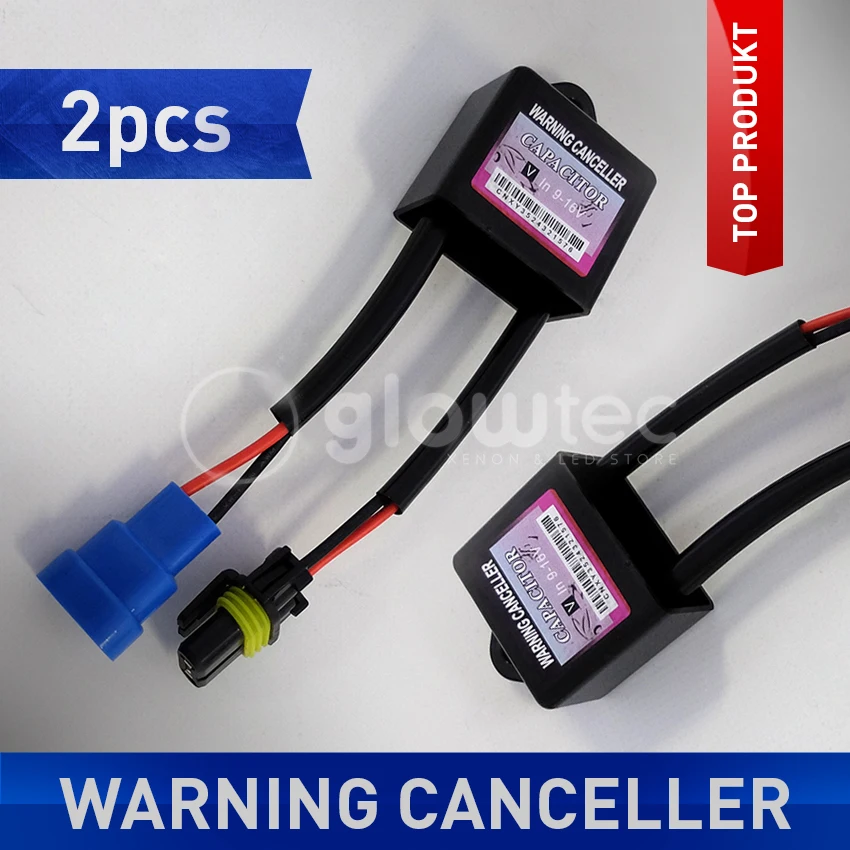 

2Pcs Xenon Warning Canceller HID Xenon Lights Decoder Kits HID Lamp Relay Capacitor Error Load Resistor Canbus Decoder GLOWTEC,