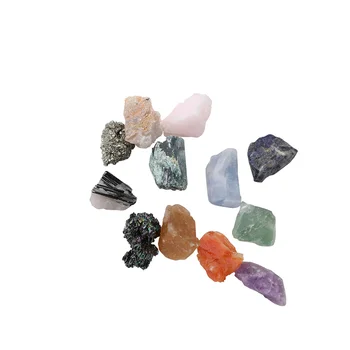 

15 Pcs Natural Crystal Gemstone Polished Healing Chakra Stone Collection Display Wholesale Lots Bulk Jewelry Making Supplies