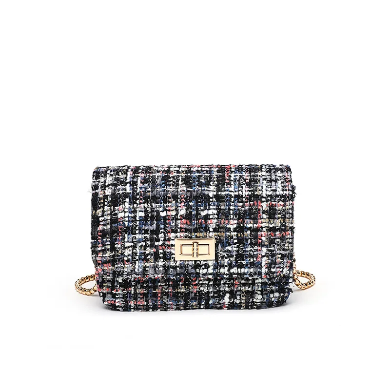 

NEW Design Luxury Bag Simple Chain Turn Lock Bags Multifunction Hasp Casual lron Chain Soft Crossbody Lady's Bag Bags Handbag