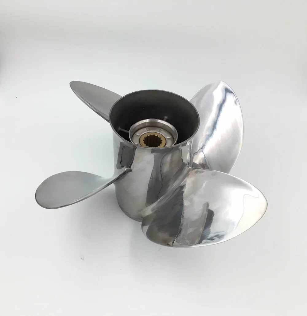 

4 Blade 13x19 for hidea Propellers STAINLESS STEEL Propeller fit hidae 60-115 hp engine cheap boat motors outboard propeller
