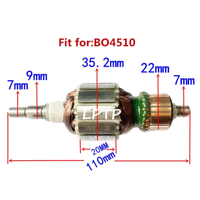 

AC220-240V Replacement armature rotor motor engine for Makita BO4510 electric sander macnine good quality