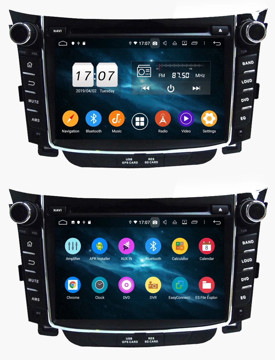 Top 2 din Android 9.0 Octa Core For Hyundai I30 Car DVD GPS Navigation System With Radio Stereo Bluetooth Mirror Link KANOR 14