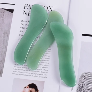 

China Traditional Facial Gua Sha Tool 100% Natural Aventurine Stone SPA Acupuncture Scraping Massage Healing For Health Care