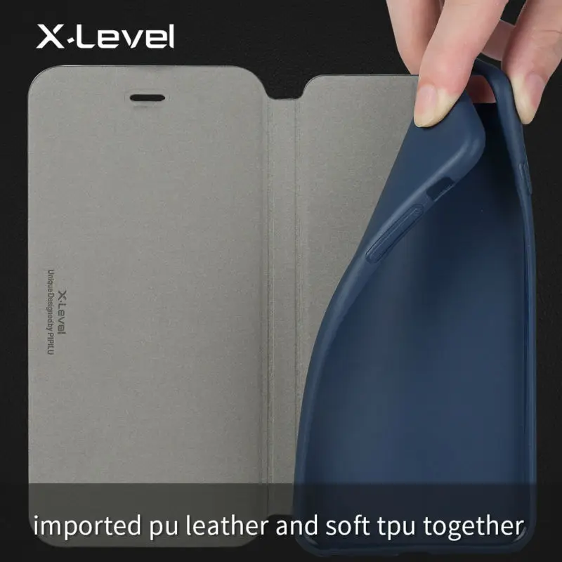Кожаный чехол X Level для iPhone 6 6S Plus ультратонкий ударопрочный Роскошный накладка 6s