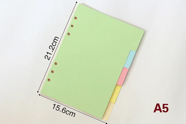 A5 A6 A7 Тетрадь аксессуары для планировщика красочные разделители внутренняя страница 5 предмета в комплекте; комплект из двух предметов сменный блок подходит для Filofax повестки дня