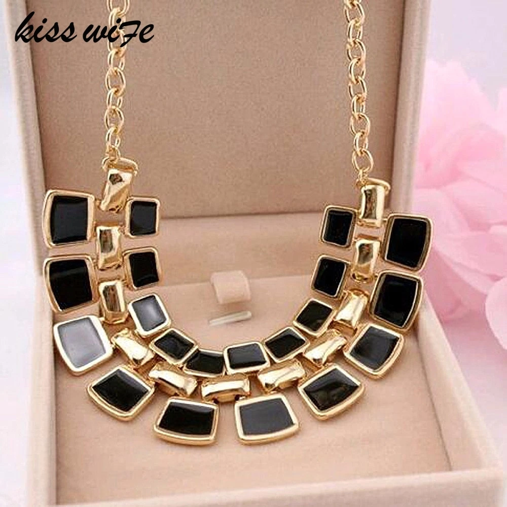 KISSWIFE 2016 Trendy Necklaces Pendants Link Chain Collar Long Plated