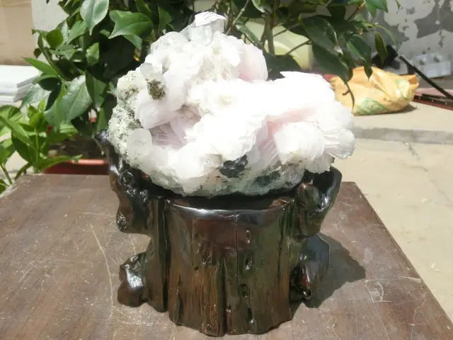 2460g(5.4 lb) Rose Calcate Flower &amp Quartz Crystal Intergrowth China NTA070 | Дом и сад