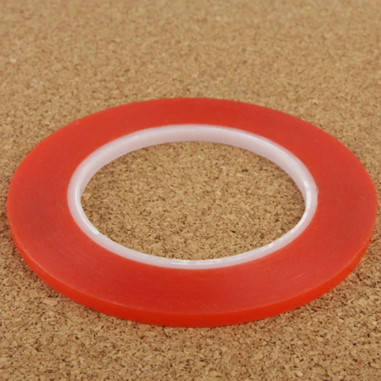 Red 5mm 3M Double Side Adhesive Tape Fix For iPhone Cellphone Touch LCD