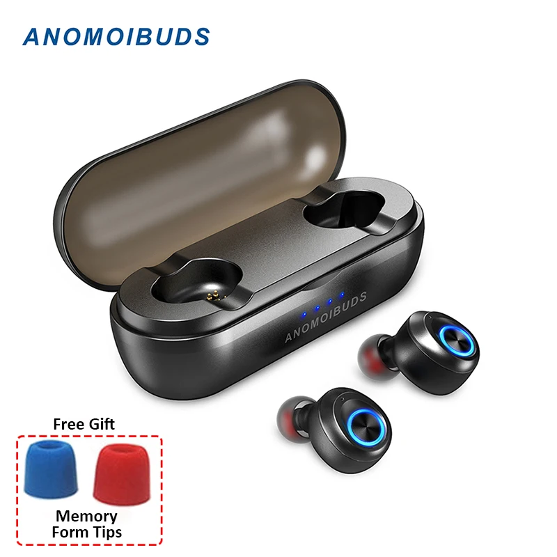 Anomoibuds Capsule Pro 50 Hour Playtime Support AAC TWS Earbuds V5.0 Bluetooth Earphone Deep Bass Hi-Fi Stereo Sound Earphone