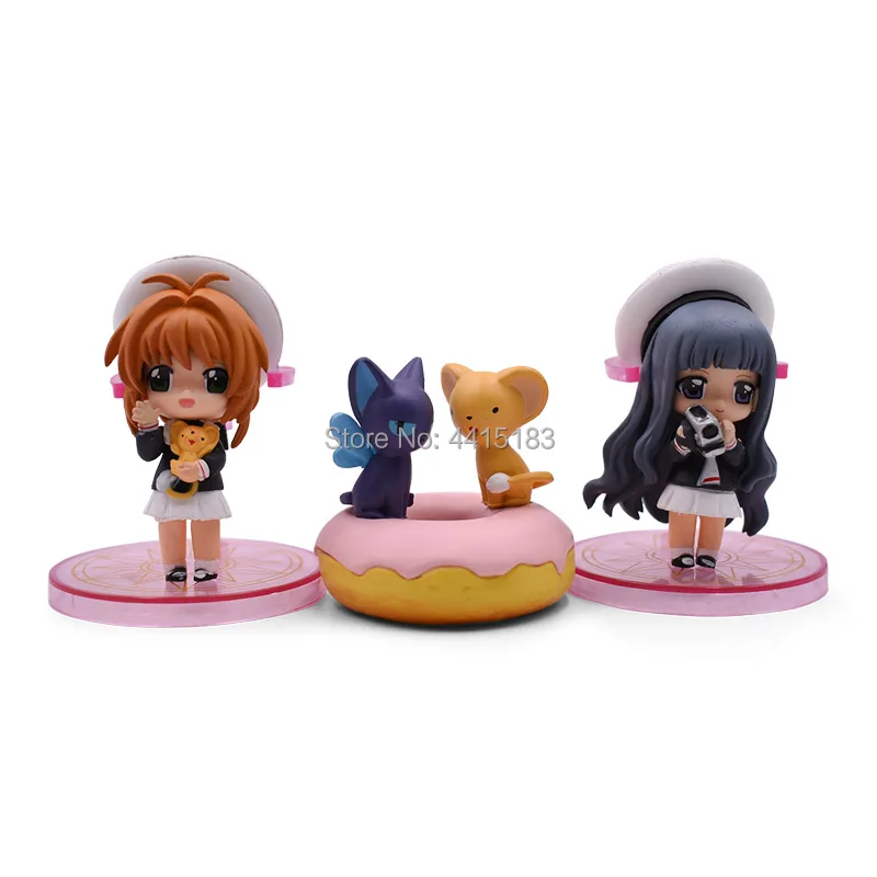 8 pcs/set Anime Card Captor Syaoran Kinomoto Daidouji PVC Action Figure Doll Collectible Model Toy Christmas Gift For Children
