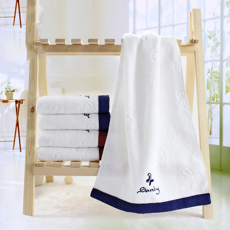 Small Blue And White Bath Towel Sets For Adults Serviettes Handdoek Washcloth Camping Summer