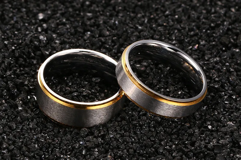 Для мужчин и Для женщин Нержавеющая сталь кольцо Альянса золотой и серебряный цвета кольцо Титан любовь кольцо