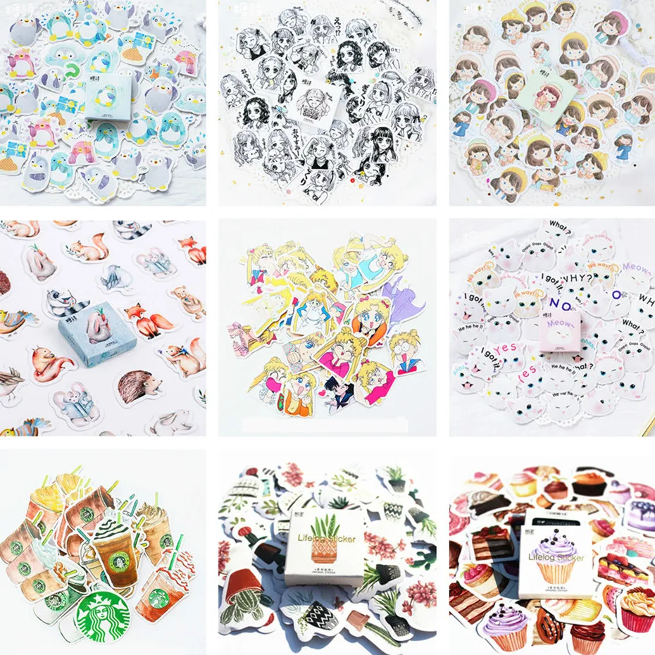 

2018 New Style Girl Series Memo Pad Diary Stickers Pack Posted It Kawaii Planner Scrapbooking Stationery Escolar School Supplies