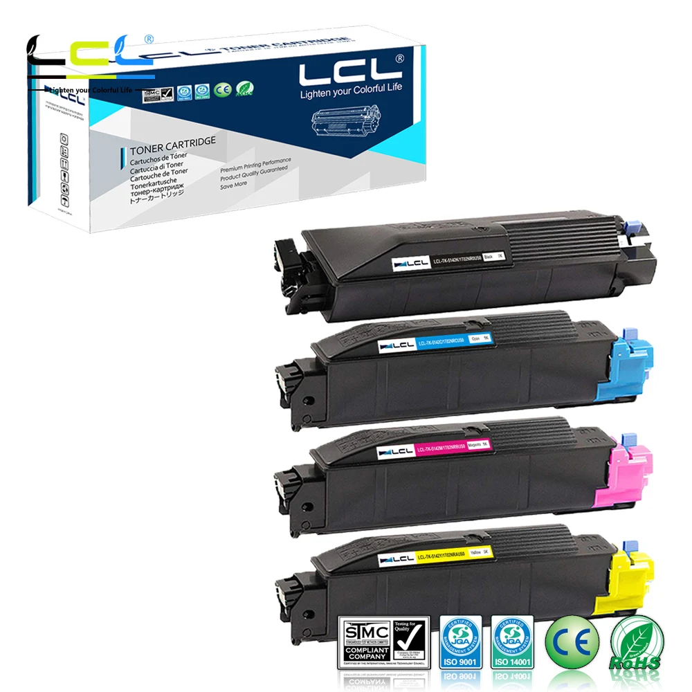 

LCL TK-5142BKC M Y 1T02NRCUS0 1T02NRBUS0 (4-Pack KCMY)Toner Cartridge Compatible for Kyocera ECOSYS M-6530cdn M-6030cdn