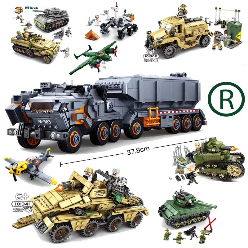 Военный танковый вертолет модель Mars Rover для детей рождественский подарок|Блочные