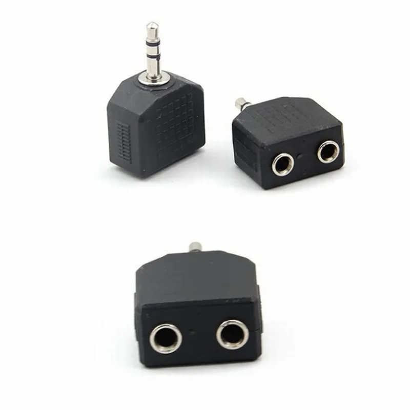 Portefeuille 3.5mm Aux Stereo Splitter Earphone Headphone 1 to 2 Earbuds Double Plug Adapter For iPhone 6 6S 5 5S SE 4 iPad iPod (6)