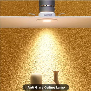 

100-260Vac embedded honey comb cover anti glare clothing shop wall washer showcase counter cabinet led ceiling spot lamp