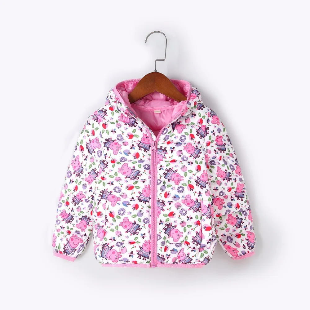 Girls Clothing Jackets 2017 New Brand Baby Girls Winter Coats Children's Warm Outerwear Windbreakers Down Parka Cute Pig 2-12Y (2)