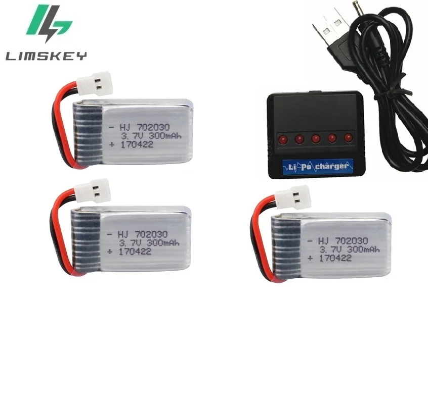 3,7 V 300mAH литий-полимерный Батарея и Зарядное устройство для Udi U816 U830 F180 E55 FQ777 FQ17W Hubsan H107 Syma X11C FY530 радиоуправляемые Дроны с камерой Батарея