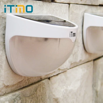 

iTimo Waterproof 6 LED Solar Light Garden Decoration Light Sensor Solar Power Panel Lamp Mounted Outdoor Fence Pathway Wall Lamp