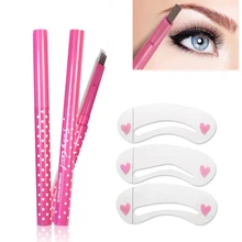 Водостойкая Перманентная пудра ручка макияж карандаш для бровей порошок цветная Косметика Черный Коричневый Карандаш для подводки бровей Shaper бровей Макияж