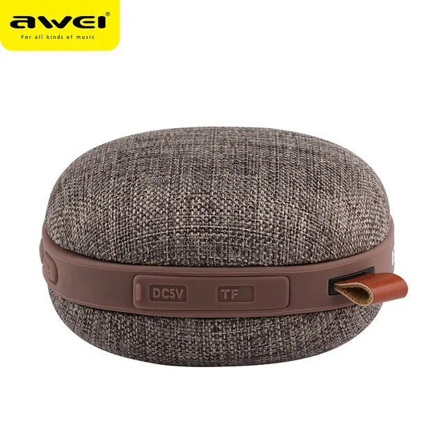 Coffee Awei Y260 Wireless Bluetooth Speaker Mini Portable Stereo Sound Music Surround For Phone Support Bluetooth AUX TF Card U Disk - Цвет: Coffee