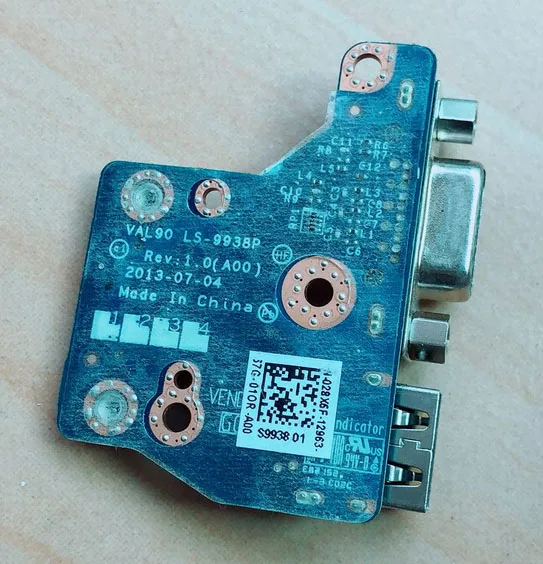 

Tested 100% working for Dell Latitude E6440 14" Laptop USB VGA Video Port Board PCB slot LS-9938P 28X5F 028X5F O28X5F CN-028X5F