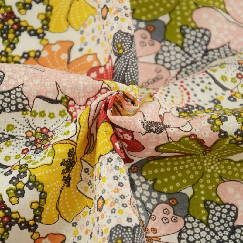 

African Ankara Fabric Printed Coloured Floral Cotton Fabric Sewing Textile Fabric Meter Sewing Tecidos De Patchwork Algodon