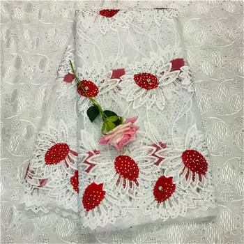 

Guipure Lace Fabric New Design African swiss voile lace high quality wedding lace African Fabric 5 yards 100% Cotton