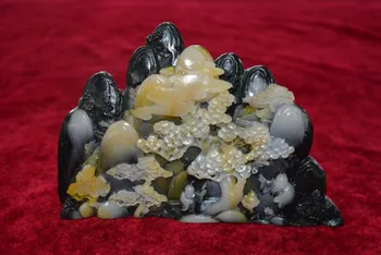 

Rare Chinese Natural ShouShan Stone Hand Carved Decoration Landscape,Mountain gods,#14,Free shipping
